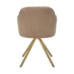 Beige swivel velvet chair (lola) hall sample, with cosmetic defects.
