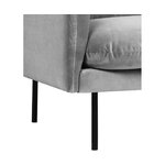 Gray velvet armchair (moby)