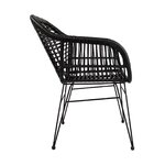 Black garden chair (costa)