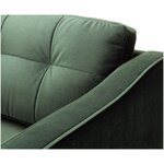 Tummanvihreä samettinen sohva alva