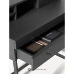 Dark gray desk (lias) with cosmetic flaws.