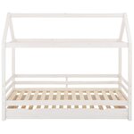 Белая массивная деревянная кроватка с ящиком (90x200) (альпийский)