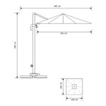 Musta Baza-aurinkovarjo (House Nordic) 295x295cm