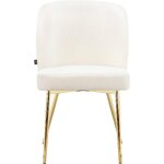 White and gold dining chair (felicity) intact