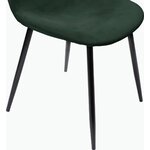 Tamsiai žalia minkšta valgomojo kėdė (eadwine)