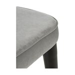 Pilkos spalvos aksominė kėdė (cleo) nepažeista, dėžutėje