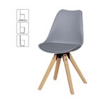 Gray-brown chair retro (skyport)