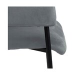 Black-gray velvet chair lima (actona)