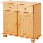 White solid wood chest of drawers with 1 drawer (honey)