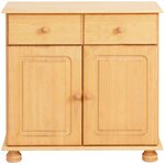 White solid wood chest of drawers with 1 drawer (honey)