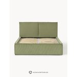 Roheline velvet voodi (dream) 180x200 iluveaga