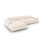 Угловой диван (джоди) микадон лимитированная серия светло-бежевый, бархат, левый