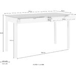 Baltas medžio masyvo stalas (140cm) (gava)