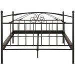 Erikoistarjous! musta metallinen sänky (180 x 200 cm) + 2 korkealaatuista patjaa (90 x 200 cm)