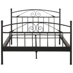 Erikoistarjous! musta metallinen sänky (180 x 200 cm) + 2 korkealaatuista patjaa (90 x 200 cm)