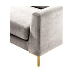 Beige velvet corner sofa bed (luna) intact