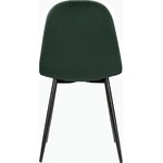 Tamsiai žalia minkšta valgomojo kėdė (eadwine)