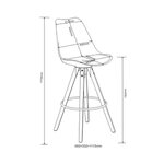Black-brown bar stool dima (actona)