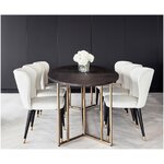 Oval mango wood dining table (luca)