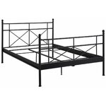 Erikoistarjous! musta metallinen sänky (90 x 200) + korkealaatuinen patja (90 x 200)