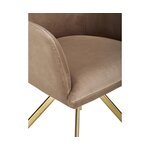Beige swivel velvet chair (lola) hall sample, with cosmetic defects.