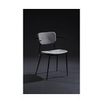 Pilka-juoda kėdė pavia (unico milano)