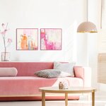 Akrilinių paveikslų rinkinys su rėmeliais „New Age Pink“, 2 vnt. (Malerifabrikken), 40x40