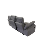 Anthracite sofa 3-seater with relaxation function kilado whole