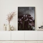 Musta Puitraamiga Seinapilt Dark Tulips 50x70 (Malerifabrikken)