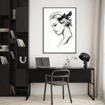 Musta Raamiga Seinapilt Silhouette 2 (Malerifabrikken) 50X70