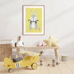 Puiduvärvi raamiga seinapilt nordic rabbit (malerifabrikken) 50x70 terve