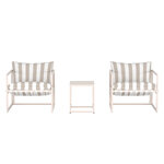 Комплект садовых стульев в бежевую полоску (Messina)