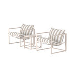Комплект садовых стульев в бежевую полоску (Messina)