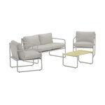 Серый комплект садовой мебели (Тассос)