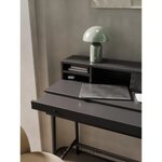 Dark gray desk (lias) with cosmetic flaws.