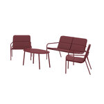 Red Garden Furniture Set (Fourni)