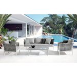 Light gray garden sofa florencia (bizzotto) with a beauty flaw
