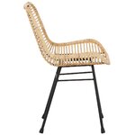 Brown-black rattan garden chair (jucita)
