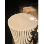 Beige round side table tron (ellos) with beauty flaws