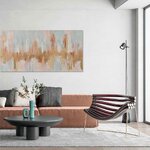 Painting interference di colori (agave) 70x140