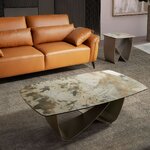 Rudas porceliano ovalus kavos staliukas (Angel Cerdá)