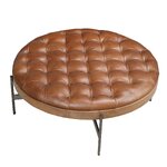 Rudas odinis apvalus kavos staliukas (Angel Cerdá)