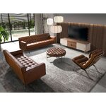 Rudas odinis apvalus kavos staliukas (Angel Cerdá)