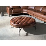 Rudas odinis apvalus kavos staliukas (Angel Cerdá)