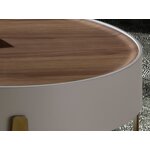 Apvalus smėlio spalvos kavos staliukas (Angel Cerdá)