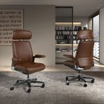 Brūns biroja krēsls (Angel Cerdá)