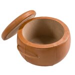 Коричневая кожаная тумба (Анхель Серда)