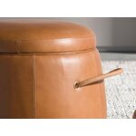 Коричневая кожаная тумба (Анхель Серда)