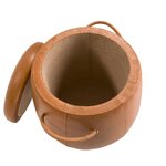 Коричневая кожаная тумба (Анхель Серда)