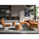 Коричневая кожаная тумба (Анхель Серда)